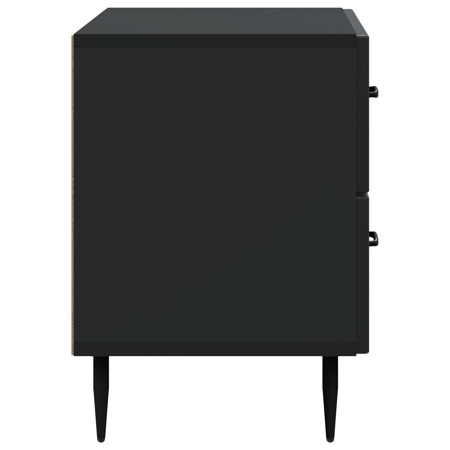 vidaXL Bedside Cabinet Black 62 x 34.5 x 47.5 cm Engineered Wood