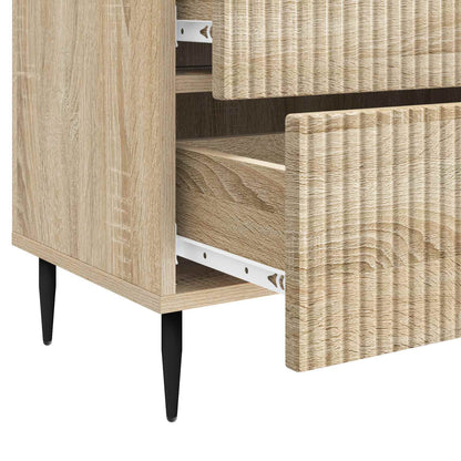 vidaXL Bedside Cabinet Sonoma Oak 62 x 34.5 x 47.5 cm Engineered Wood
