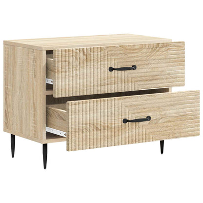 vidaXL Bedside Cabinet Sonoma Oak 62 x 34.5 x 47.5 cm Engineered Wood
