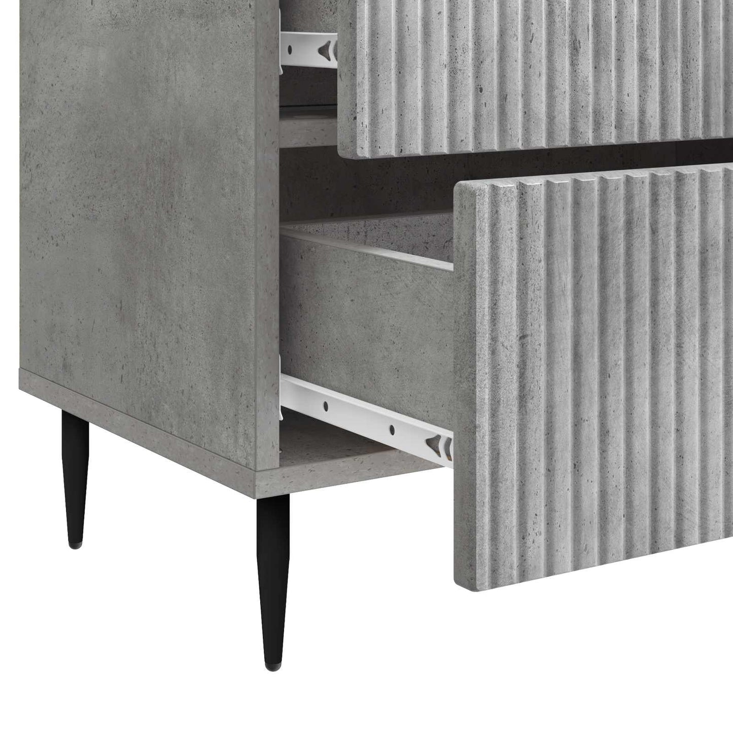 vidaXL Bedside Cabinet with Drawer Concrete Grey 62 x 34.5 x 47.5 cm