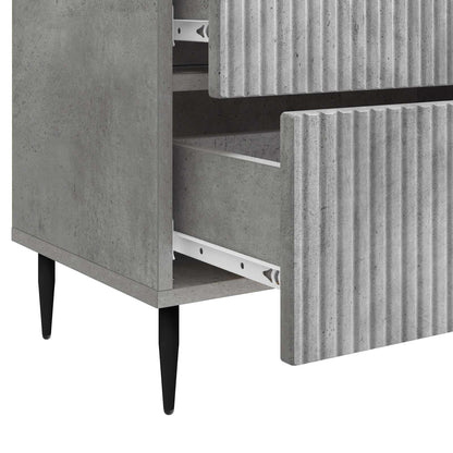 vidaXL Bedside Cabinet with Drawer Concrete Grey 62 x 34.5 x 47.5 cm