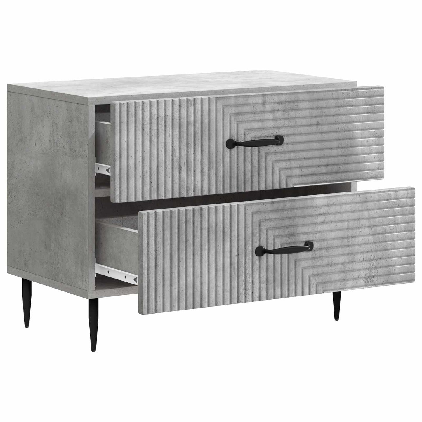 vidaXL Bedside Cabinet with Drawer Concrete Grey 62 x 34.5 x 47.5 cm