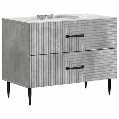 vidaXL Bedside Cabinet with Drawer Concrete Grey 62 x 34.5 x 47.5 cm