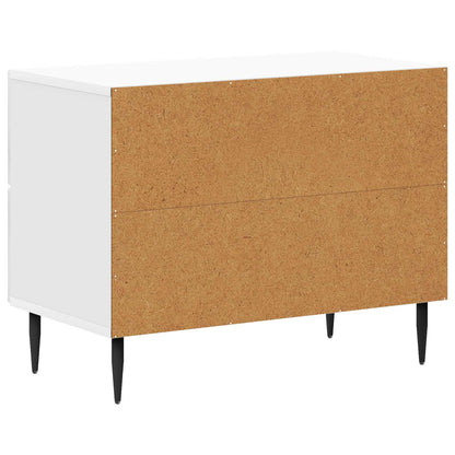 vidaXL Bedside Cabinet High Gloss White 62 x 34.5 x 47.5 cm