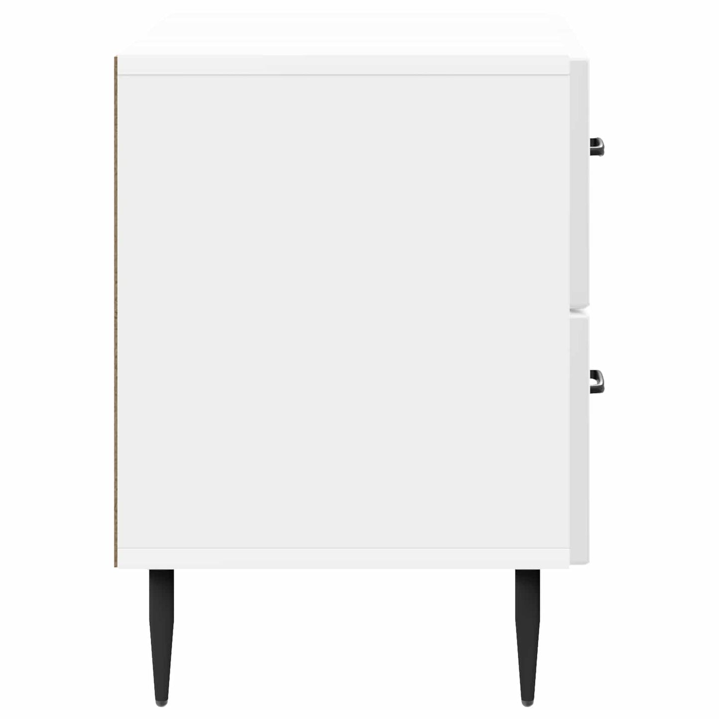 vidaXL Bedside Cabinet High Gloss White 62 x 34.5 x 47.5 cm
