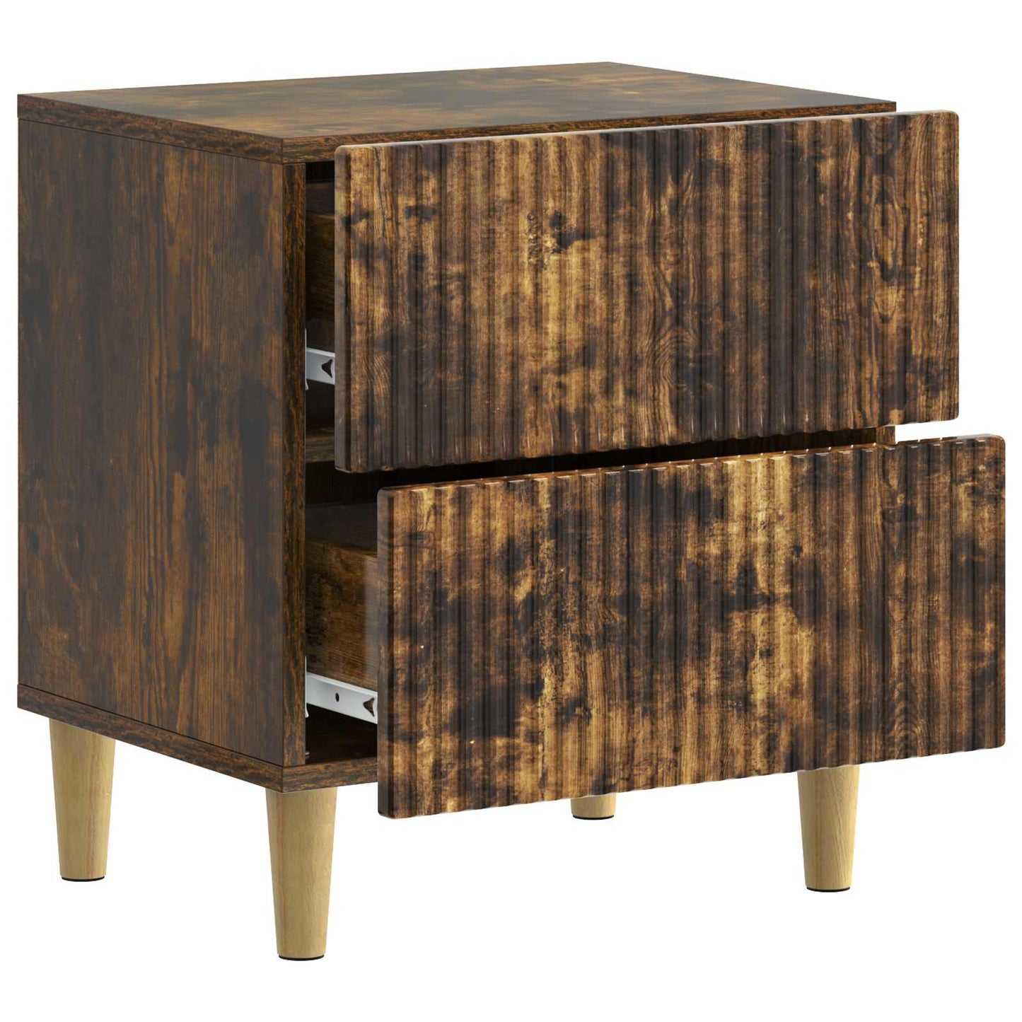 vidaXL Bedside Cabinet Smoked Oak 62 x 34.5 x 47.5 cm Engineered Wood