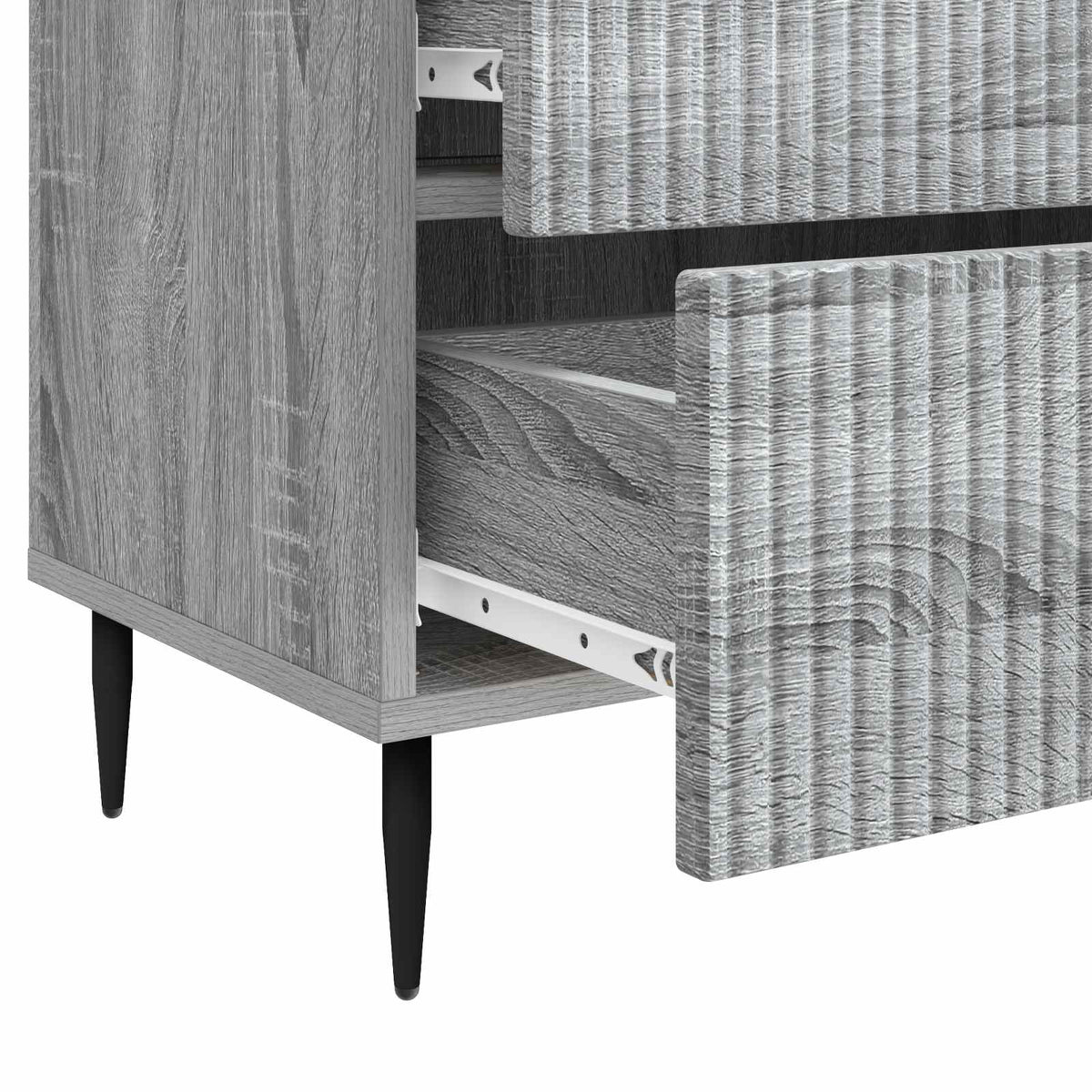 vidaXL Bedside Cabinet Grey Sonoma 62 x 34.5 x 47.5 cm Engineered Wood