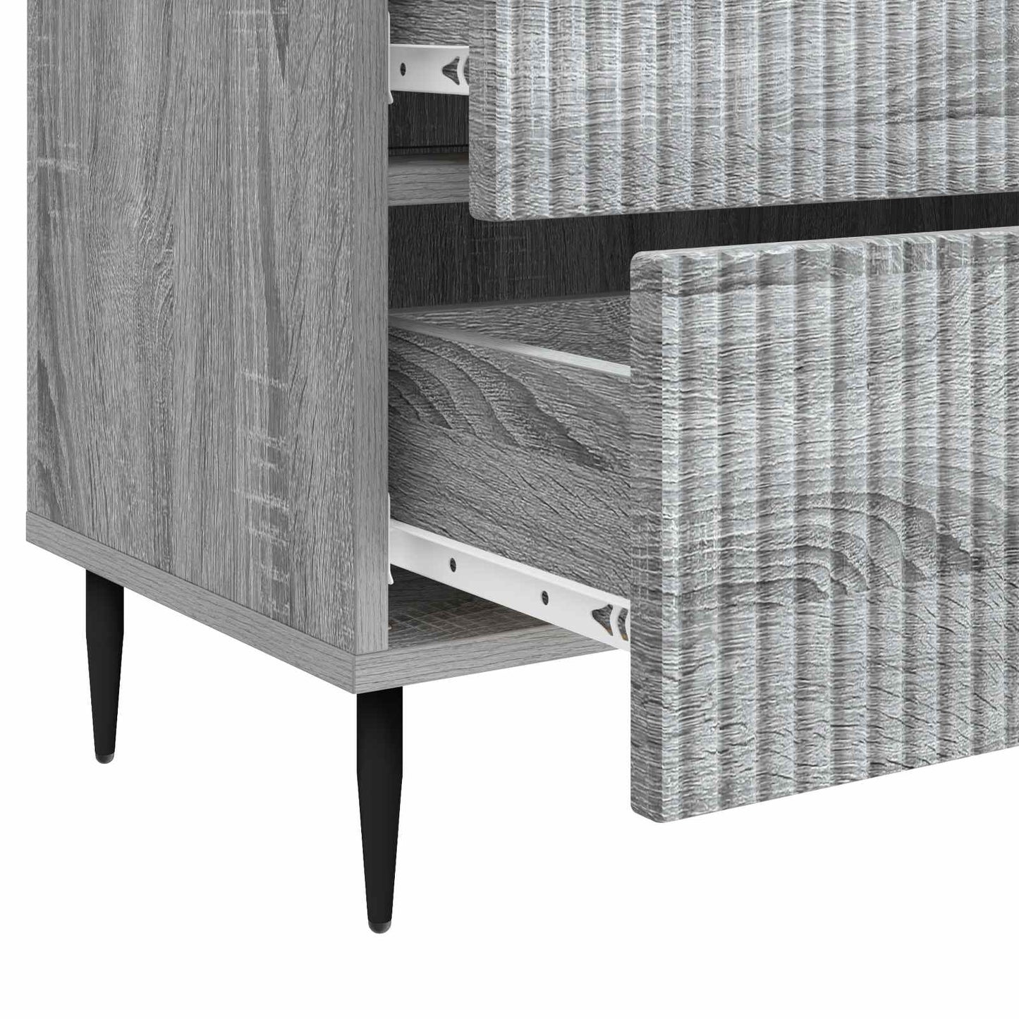 vidaXL Bedside Cabinet Grey Sonoma 62 x 34.5 x 47.5 cm Engineered Wood