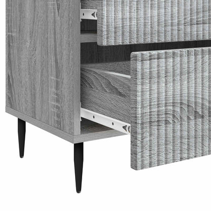 vidaXL Bedside Cabinet Grey Sonoma 62 x 34.5 x 47.5 cm Engineered Wood