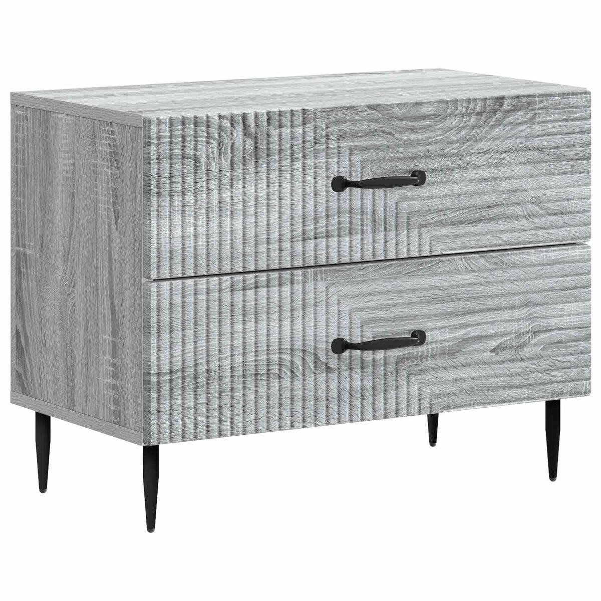 vidaXL Bedside Cabinet Grey Sonoma 62 x 34.5 x 47.5 cm Engineered Wood