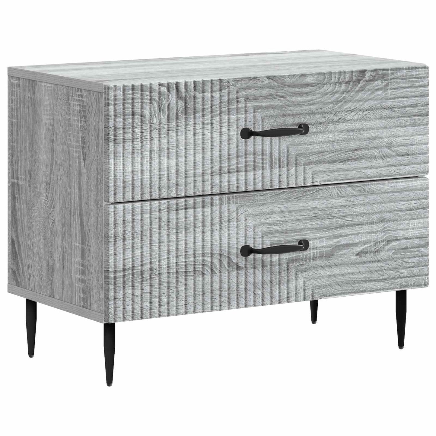 vidaXL Bedside Cabinet Grey Sonoma 62 x 34.5 x 47.5 cm Engineered Wood