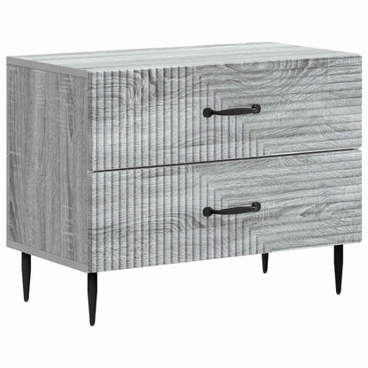 vidaXL Bedside Cabinet Grey Sonoma 62 x 34.5 x 47.5 cm Engineered Wood