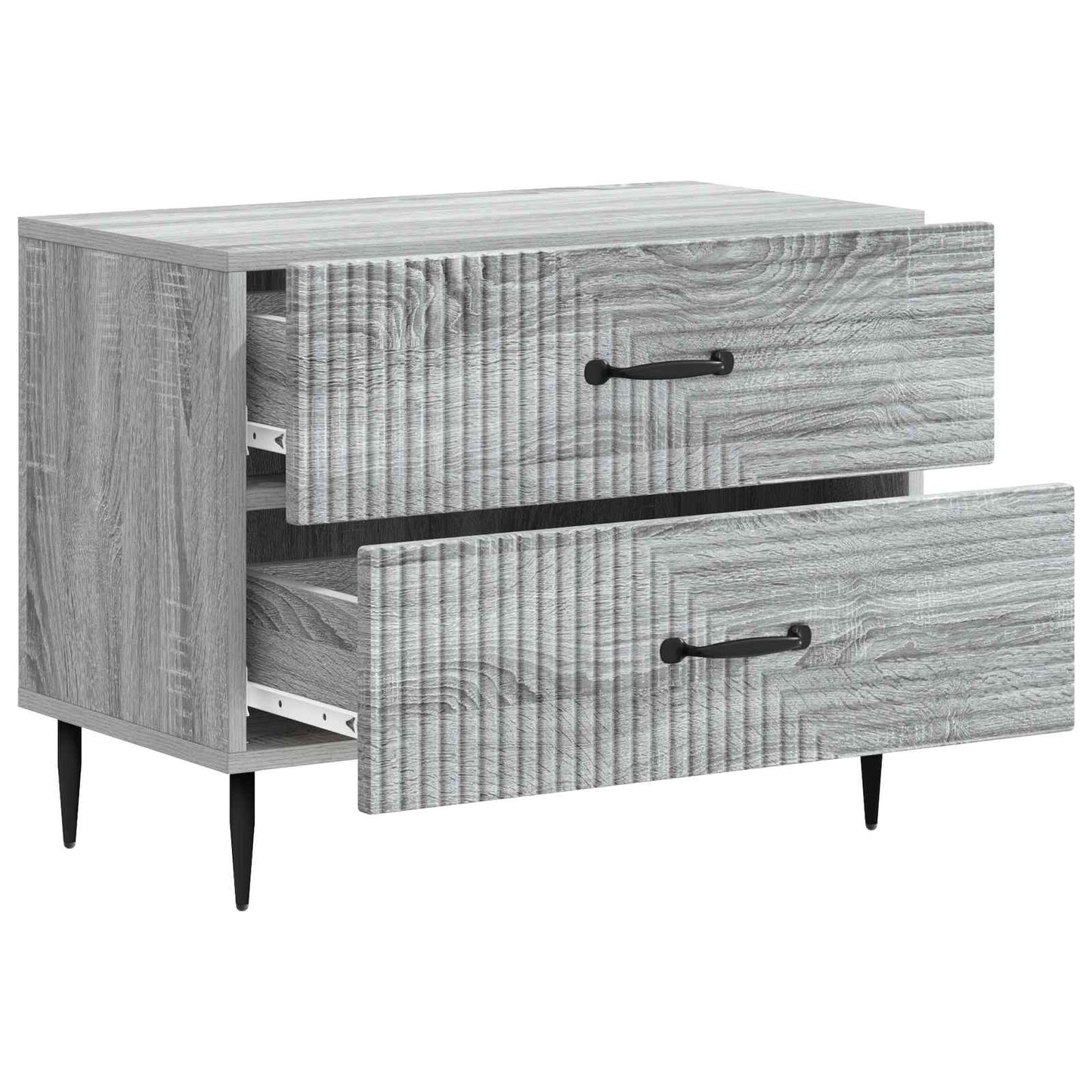 vidaXL Bedside Cabinet Grey Sonoma 62 x 34.5 x 47.5 cm Engineered Wood