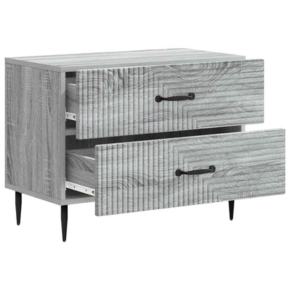 vidaXL Bedside Cabinet Grey Sonoma 62 x 34.5 x 47.5 cm Engineered Wood