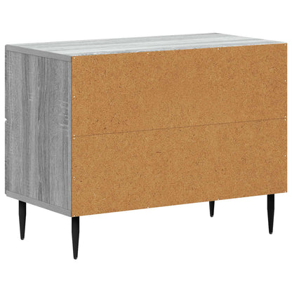 vidaXL Bedside Cabinet Grey Sonoma 62 x 34.5 x 47.5 cm Engineered Wood