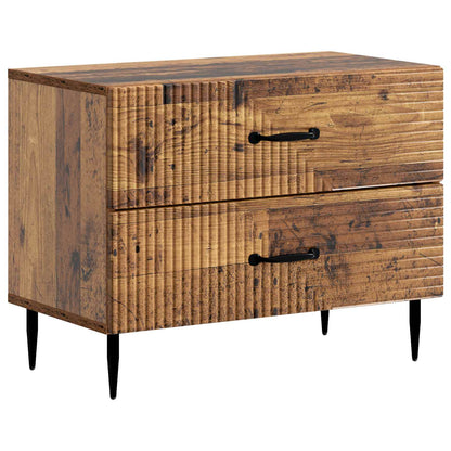 vidaXL Bedside Cabinet Old Wood 62 x 34.5 x 47.5 cm Engineered Wood