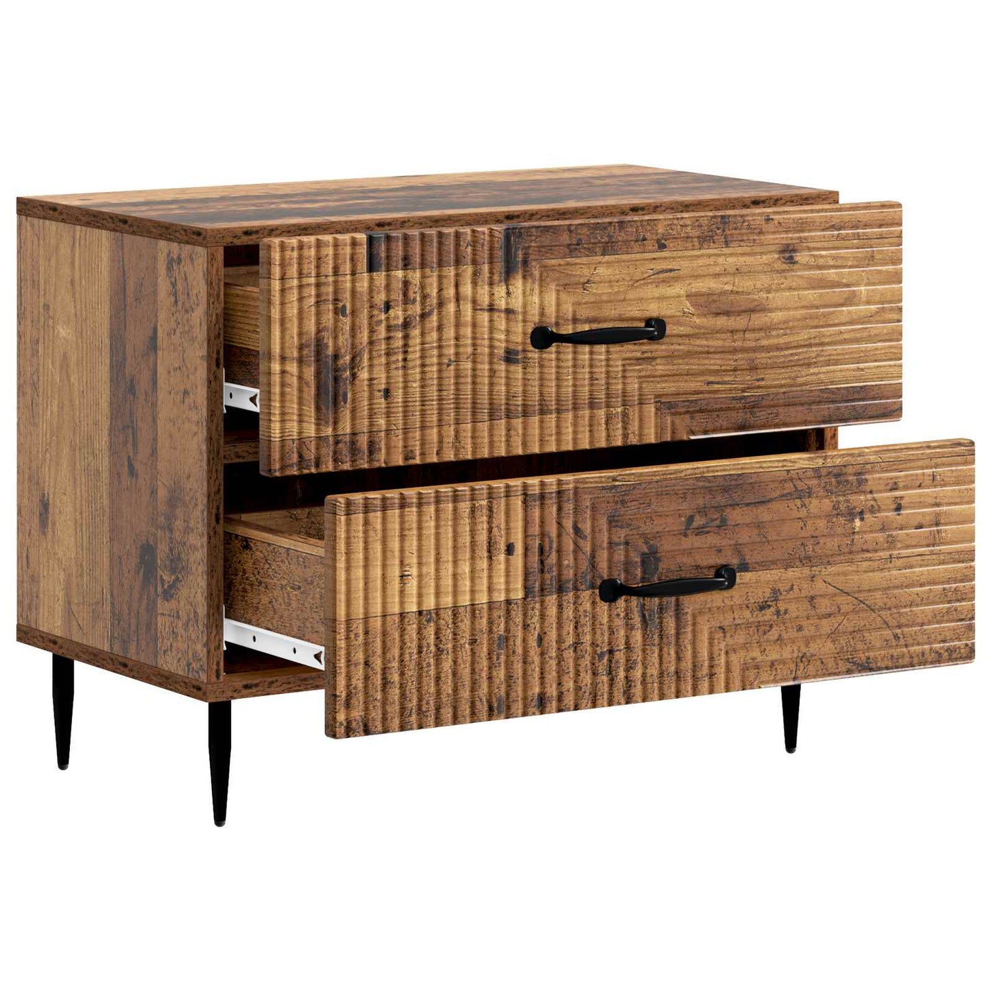 vidaXL Bedside Cabinet Old Wood 62 x 34.5 x 47.5 cm Engineered Wood