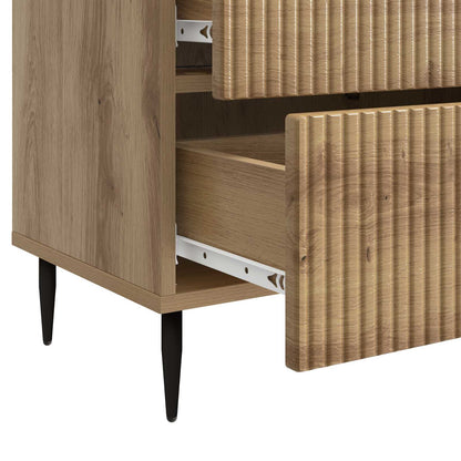 vidaXL Bedside Cabinet Artisan Oak 62 x 34.5 x 47.5 cm Engineered Wood