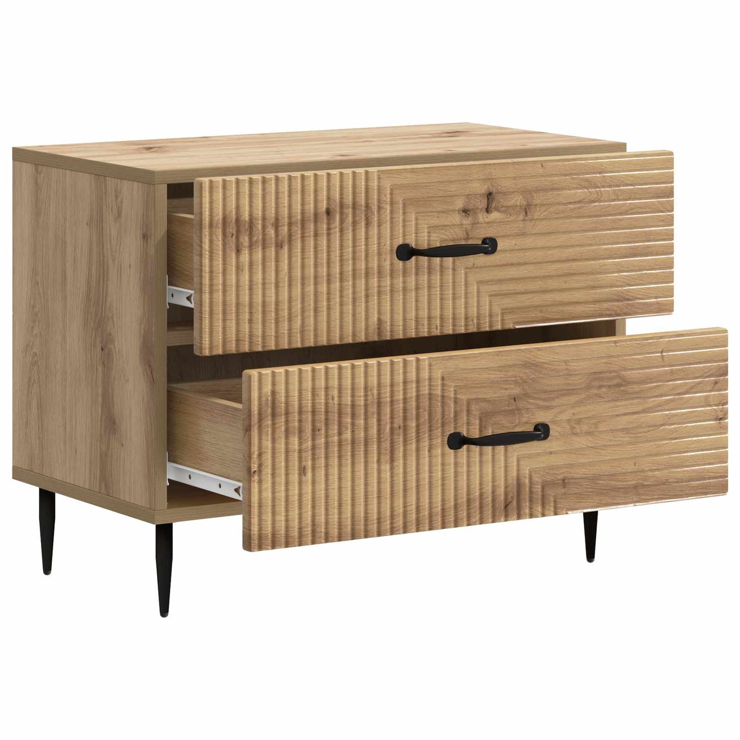 vidaXL Bedside Cabinet Artisan Oak 62 x 34.5 x 47.5 cm Engineered Wood