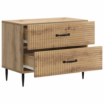 vidaXL Bedside Cabinet Artisan Oak 62 x 34.5 x 47.5 cm Engineered Wood