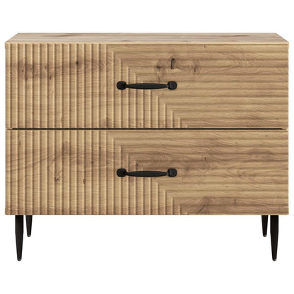 vidaXL Bedside Cabinet Artisan Oak 62 x 34.5 x 47.5 cm Engineered Wood