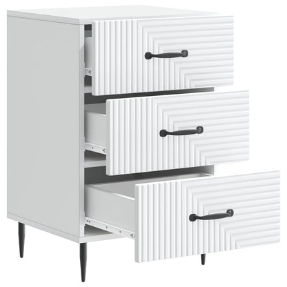 vidaXL Bedside Cabinet White 43 x 41 x 66.5 cm Engineered Wood