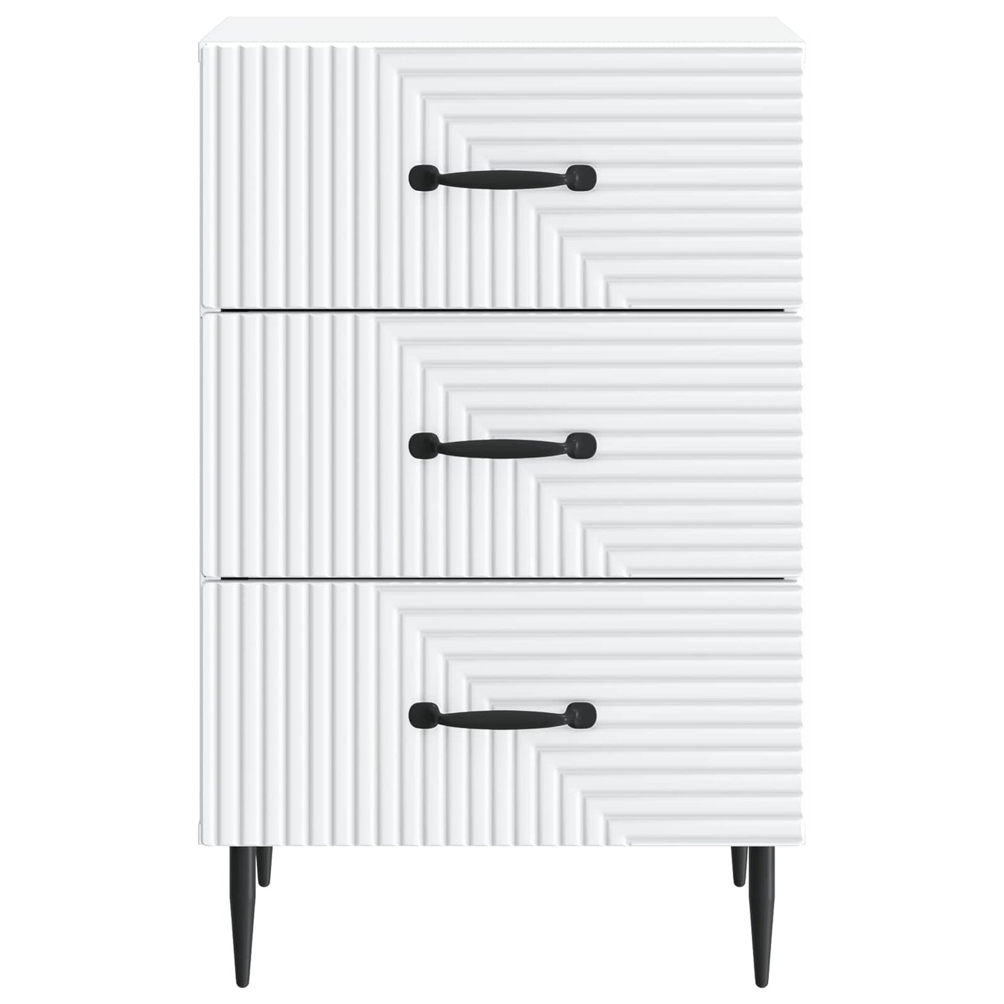 vidaXL Bedside Cabinet White 43 x 41 x 66.5 cm Engineered Wood