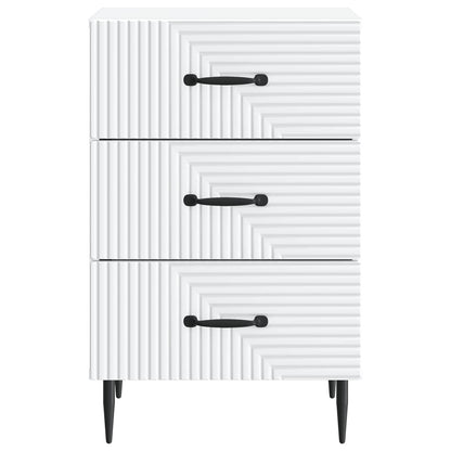 vidaXL Bedside Cabinet White 43 x 41 x 66.5 cm Engineered Wood