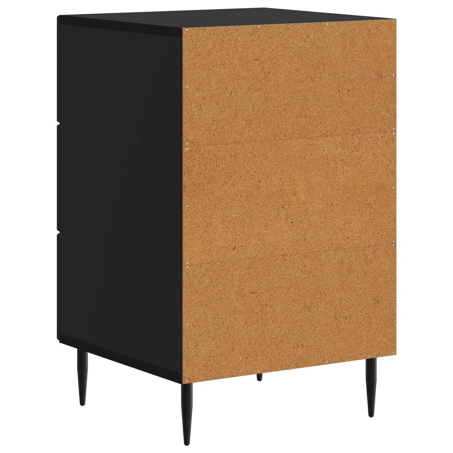 vidaXL Bedside Cabinet Black 43 x 41 x 66.5 cm Engineered Wood