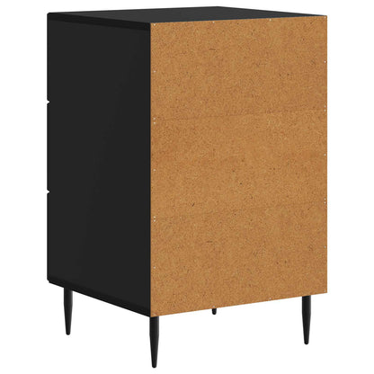 vidaXL Bedside Cabinet Black 43 x 41 x 66.5 cm Engineered Wood