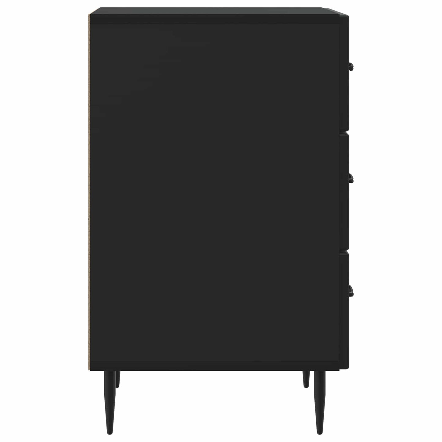 vidaXL Bedside Cabinet Black 43 x 41 x 66.5 cm Engineered Wood