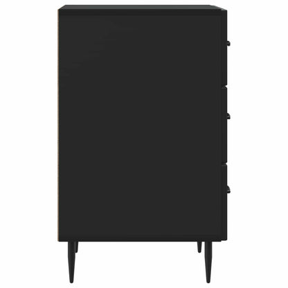 vidaXL Bedside Cabinet Black 43 x 41 x 66.5 cm Engineered Wood
