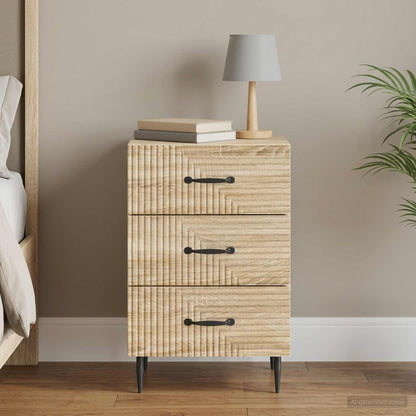 vidaXL Bedside Cabinet Sonoma Oak 43 x 41 x 66.5 cm Engineered Wood