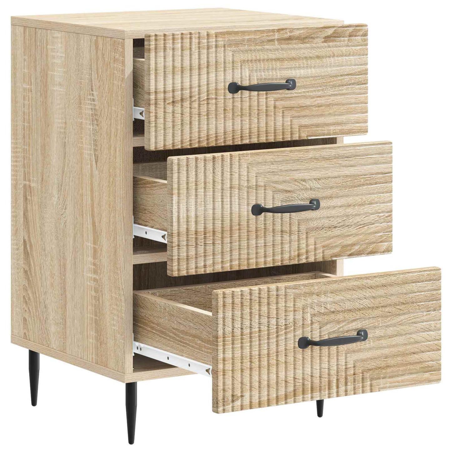 vidaXL Bedside Cabinet Sonoma Oak 43 x 41 x 66.5 cm Engineered Wood