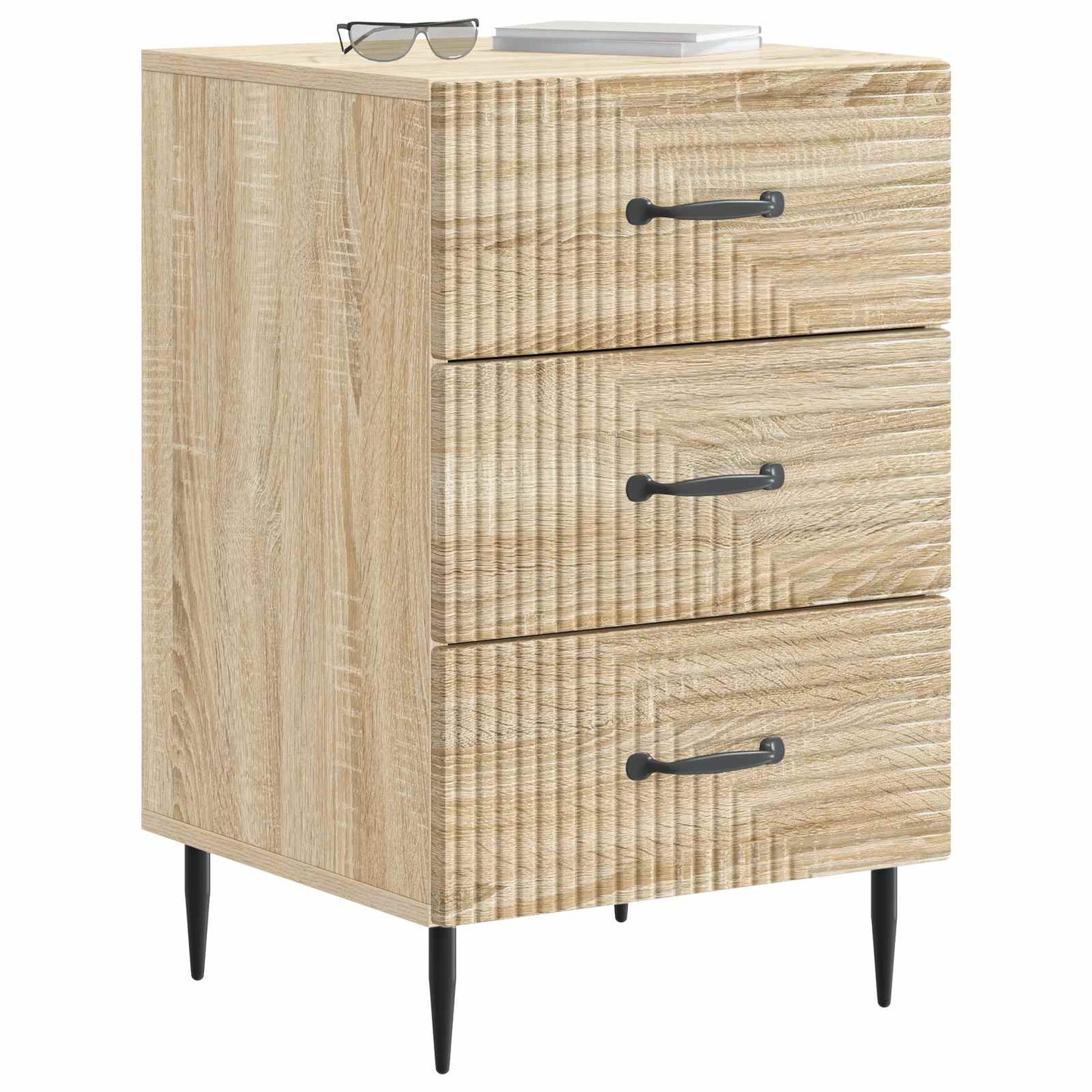 vidaXL Bedside Cabinet Sonoma Oak 43 x 41 x 66.5 cm Engineered Wood