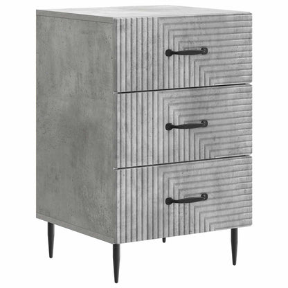 vidaXL Bedside Cabinet Concrete Grey 43 x 41 x 66.5 cm Engineered Wood
