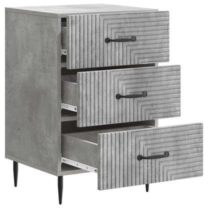 vidaXL Bedside Cabinet Concrete Grey 43 x 41 x 66.5 cm Engineered Wood