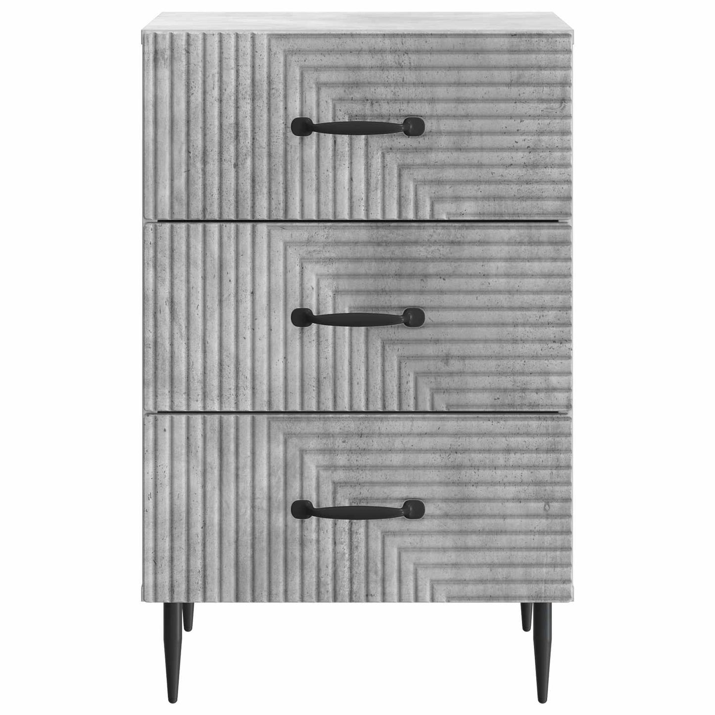 vidaXL Bedside Cabinet Concrete Grey 43 x 41 x 66.5 cm Engineered Wood