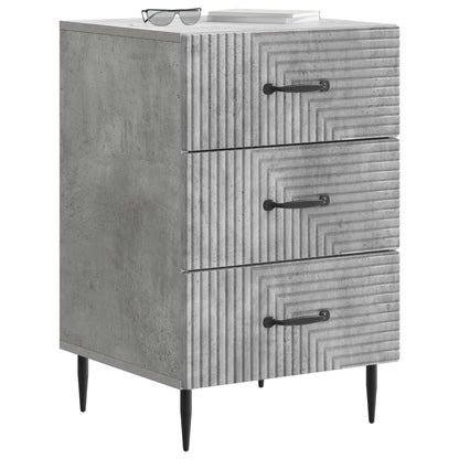 vidaXL Bedside Cabinet Concrete Grey 43 x 41 x 66.5 cm Engineered Wood