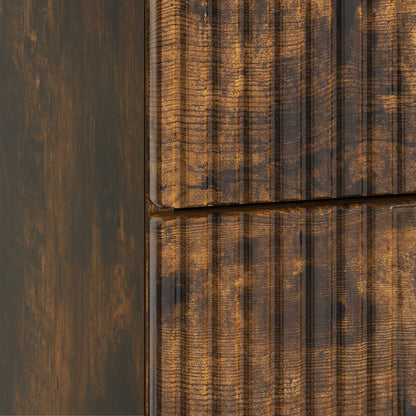 vidaXL Bedside Cabinet Smoked Oak 43 x 41 x 66.5 cm Engineered Wood