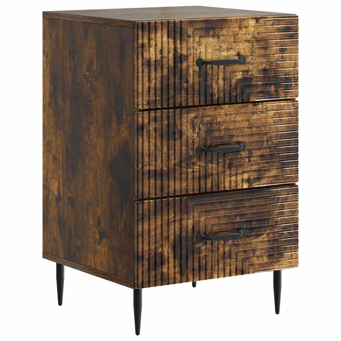 vidaXL Bedside Cabinet Smoked Oak 43 x 41 x 66.5 cm Engineered Wood
