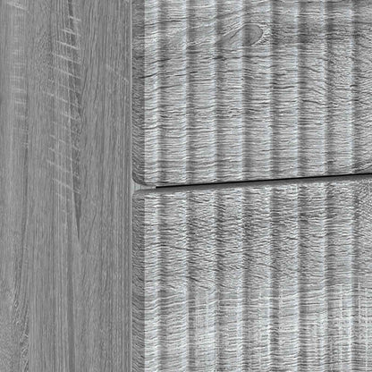 vidaXL Bedside Cabinet Grey Sonoma 43 x 41 x 66.5 cm Engineered Wood