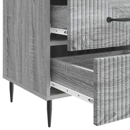 vidaXL Bedside Cabinet Grey Sonoma 43 x 41 x 66.5 cm Engineered Wood