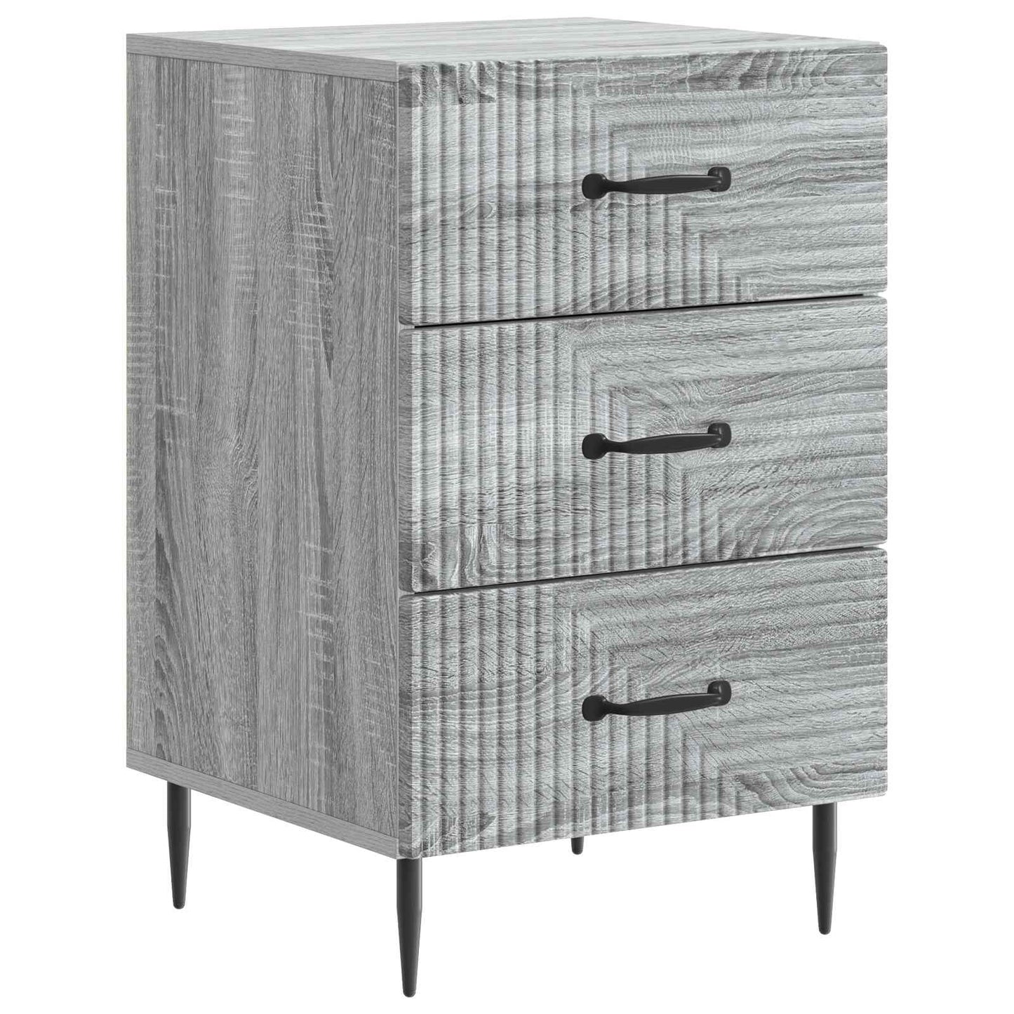 vidaXL Bedside Cabinet Grey Sonoma 43 x 41 x 66.5 cm Engineered Wood