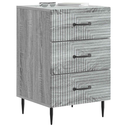 vidaXL Bedside Cabinet Grey Sonoma 43 x 41 x 66.5 cm Engineered Wood