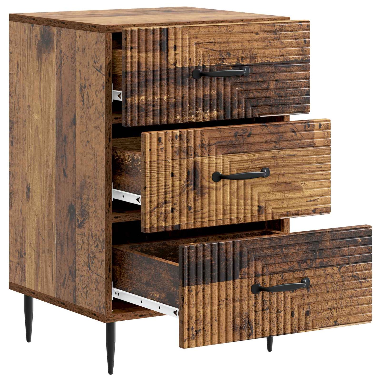 vidaXL Bedside Cabinet Old Wood 43 x 41 x 66.5 cm Engineered Wood