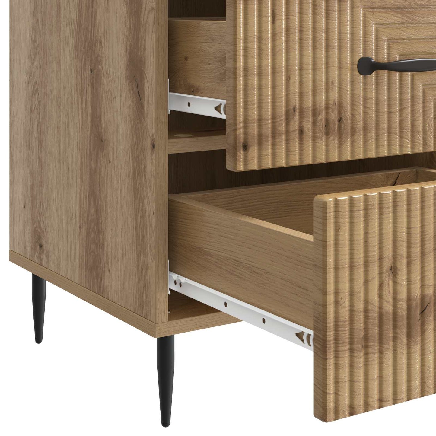 vidaXL Bedside Cabinet Artisan Oak 43 x 41 x 66.5 cm Engineered Wood