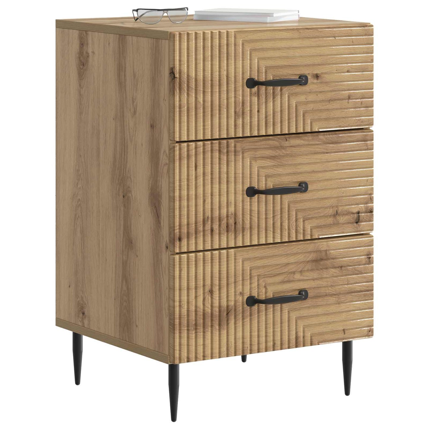 vidaXL Bedside Cabinet Artisan Oak 43 x 41 x 66.5 cm Engineered Wood