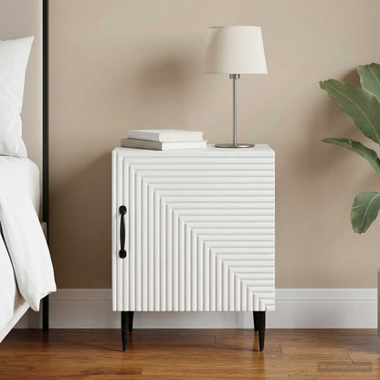 vidaXL Bedside Cabinet White 43 x 34.5 x 50 cm Engineered Wood