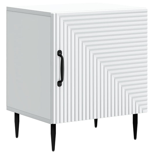 vidaXL Bedside Cabinet White 43 x 34.5 x 50 cm Engineered Wood